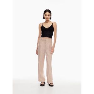Aritzia Effortless Linen Pants (Color: Cairo)